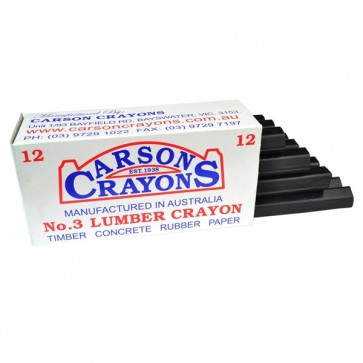 Lumber Crayon, 12 Pack Box - Black