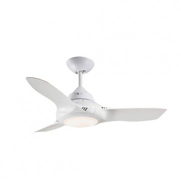 CEILING FAN, 36in 3 ABS BLADED EVO II + CCT LED 18W, WHITE