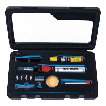 BLOW TORCH & SOLDERING IRON 12 PIECE KIT, BUTANE