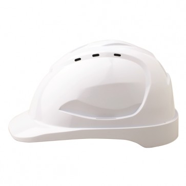 HARD HAT 6 POINT VENTED LOW PROFILE WHITE Safety PPE