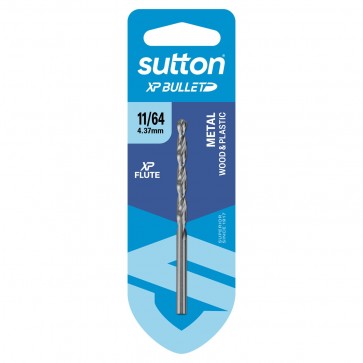 DRILL BIT, JOBBER, HSS BRIGHT 11/64in, XP BULLET, CARDED