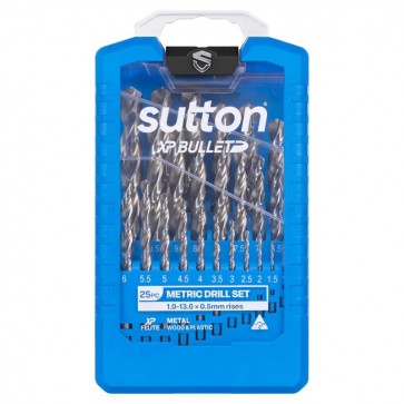DRILL SET, JOBBER, HSS BRIGHT 25PC, XP BULLET, 1-13mm