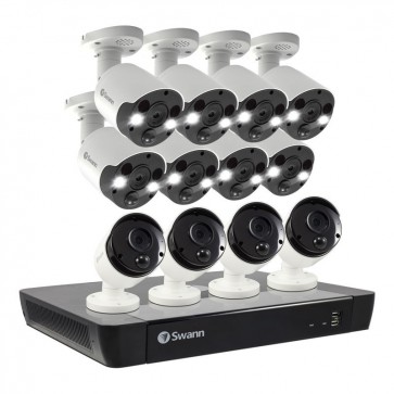 NVR, 16 CHANNEL 4K, 12 CAMERAS 4 x NHD887MSB, 8 x NHD887MSFB