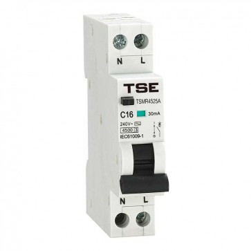 RESIDUAL CURRENT BREAKER, RCBO 1 POLE, 4.5KA, 25A, DIN,A TYPE