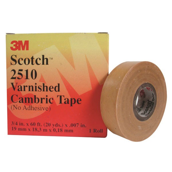 TAPE, VARNISHED CAMBRIC 2510 SCOTCH, 25mm x 33m YELLOW Cable Accessories
