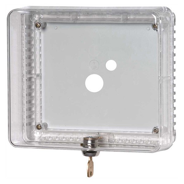 TSTAT GUARD MEDIUM CLEAR PLASTIC COVER + RING BASE Thermostats