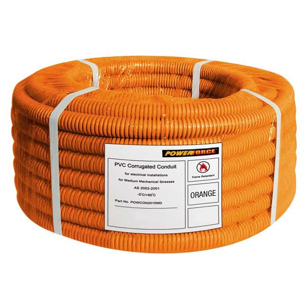 PVC Flexible Conduit, 32mm x 25m Orange PVC Flexibale Conduit