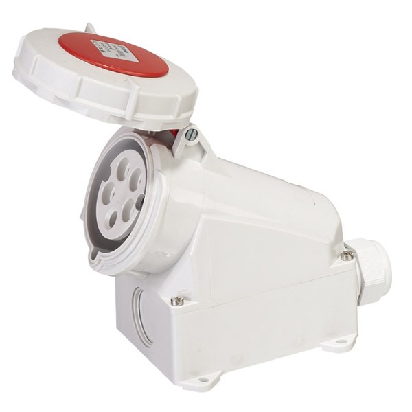 SOCKET, FIXED, SURFACE MOUNT 5P, 400V, 32A, IP67, 6H,IEC309