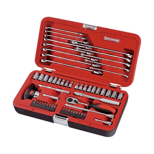 SPANNER/SOCKET SET, 57 PIECE METRIC/AF, 1/4in DRIVE Spanners, Sockets