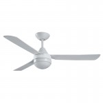 CEILING FAN, 48in 3 ABS BLADED HAWK + LIGHT, WHITE