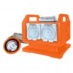 SAFETY SWITCH H/DUTY 4 OUTLET IP65 RCBO PROTECTED 15 AMP