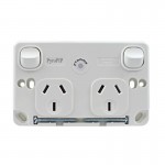 POWER POINT, DOUBLE, 10A DOUBLE POLE, HEAT SENSITIVE