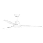 CEILING FAN, 52in DC ABS BLADE RONDO + LED LIGHT, WHITE