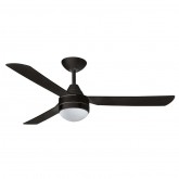 CEILING FAN, 48in 3 ABS BLADED HAWK + LIGHT, BLACK