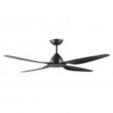 CEILING FAN, 58in DC 3/4 BLADE BLACK + RC & WALL CONTROLLER