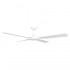 CEILING FAN, 48in DC 4 BLADE WHITE + RC & WALL CONTROLLER