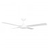 CEILING FAN, 48in DC 4 BLADE WHITE + LIGHT, RC & W/CONTROL