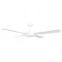 CEILING FAN, 52in DC 4 BLADE WHITE + LIGHT, RC & W/CONTROL