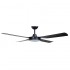 CEILING FAN, 52in DC 4 BLADE BLACK + LIGHT, RC & W/CONTROL
