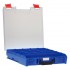 STORAGE CASE, STANDARD SIZE BLUE, PC CLEAR LID & DIVIDERS